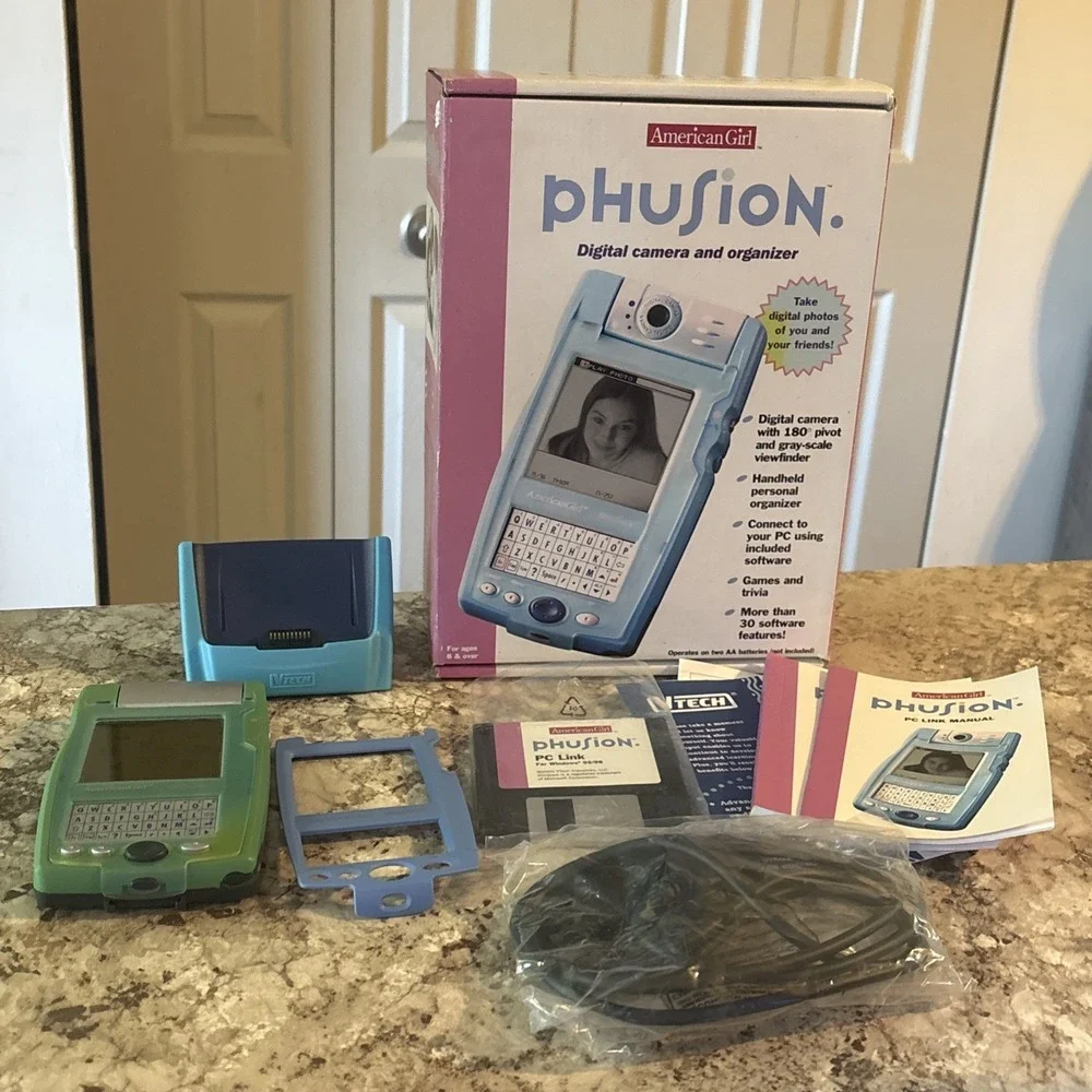 Vintage VTECH American Girl Phusion Handheld PDA Organizer Camera Tested Rare